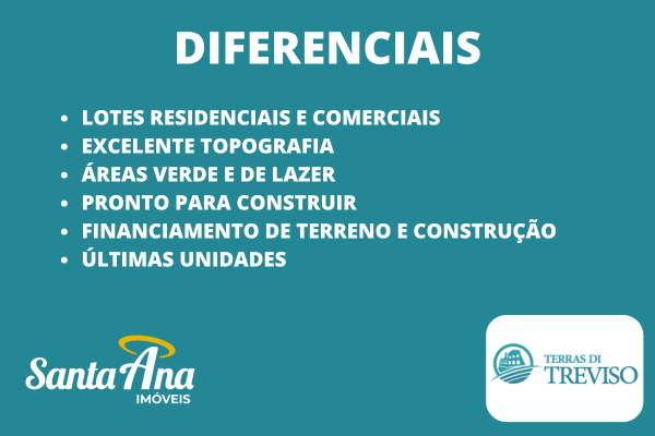 Terreno comercial à venda | 393 m² | R$ 230.839 | Terras di Treviso | Piracicaba/SP Avenida Antônio Elias Piracicaba - Diferenciais