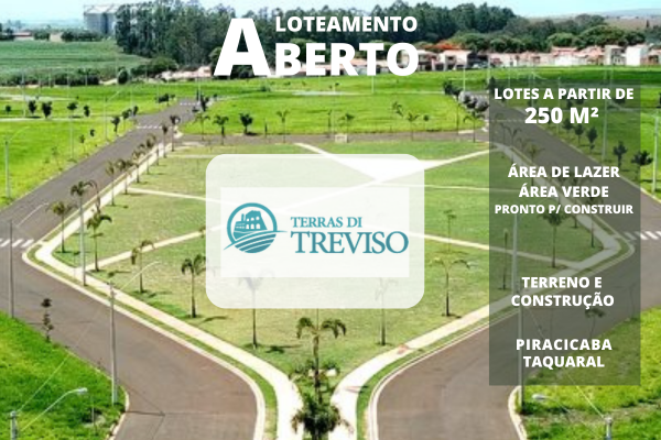 Terreno comercial à venda | 393 m² | R$ 230.839 | Terras di Treviso | Piracicaba/SP Avenida Antônio Elias Piracicaba - Terras di Treviso