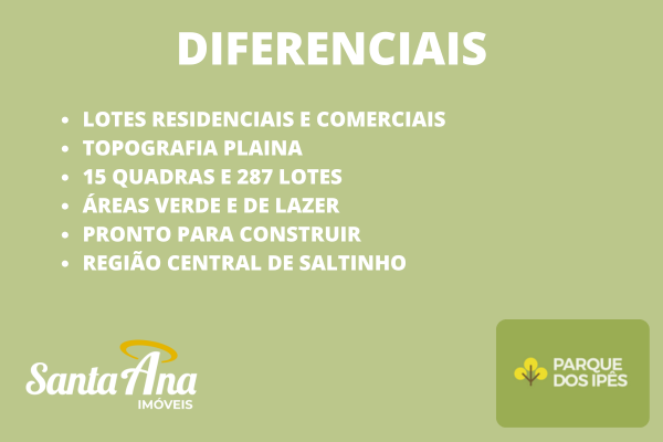 Parque dos Ipês | Saltinho Rua Domingos Salermo Cassano Saltinho - Diferenciais