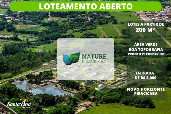 Terreno residencial à venda | 200 m² | R$ 120.000 | Loteamento Nature | Piracicaba/SP Rua Conchas Piracicaba - Nature Piracicaba