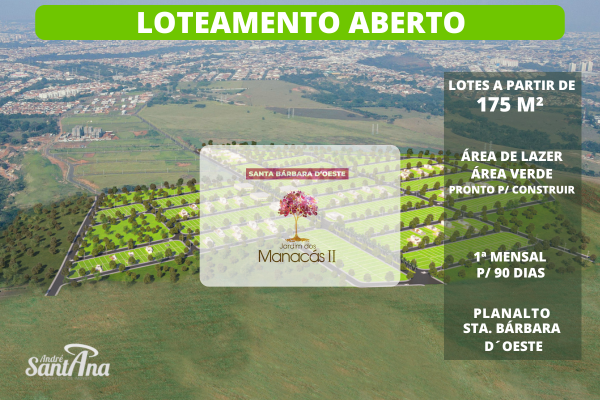 Jardim dos Manac&aacute;s II | Santa B&aacute;rbara D&acute;Oeste Rua Júlio Pires Barbosa Santa Bárbara D'Oeste - Jardim dos Manacás II | SBO