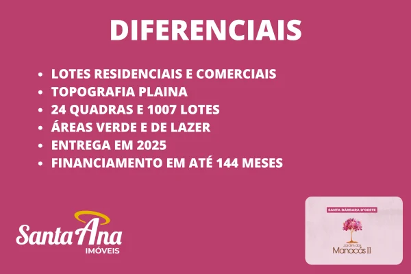 Jardim dos Manacás II | Santa Bárbara D´Oeste Rua Júlio Pires Barbosa Santa Bárbara D'Oeste - 