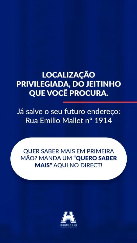 Breve Lançamento no Tatuapé (2025) Rua Emílio Mallet São Paulo - 