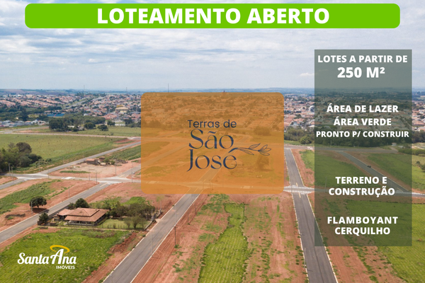 Terreno à venda | 250 m² | R$ 180.000,00 | Terras de São José | Cerquilho/SP - Cerquilho - Terras de São José Cerquilho