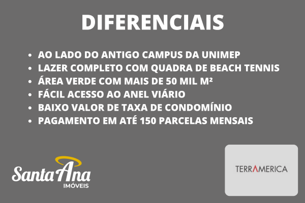 TerrAmerica | Piracicaba Avenida Charles Wesley Piracicaba - Diferenciais