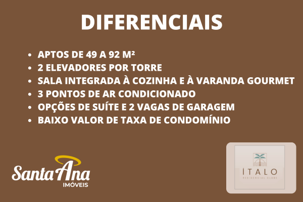 Apartamento à venda | 2 dormitórios | 49 m² | R$ 246.000 | Abaeté | Piracicaba/SP - Piracicaba - Diferenciais