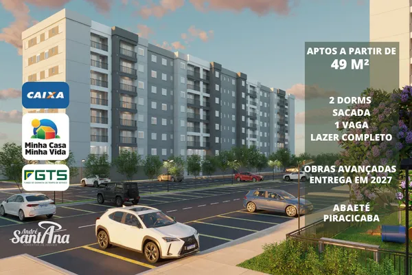 Apartamento &agrave; venda | 2 dormit&oacute;rios | 49 m&sup2; | R$ 271.339 | Abaet&eacute; | Piracicaba/SP  Piracicaba - 