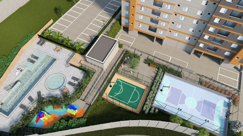 Apartamento com 53 m² e 2 Dormitórios no Residencial Vigore Colônia Avenida Nami Azem Jundiaí - 
