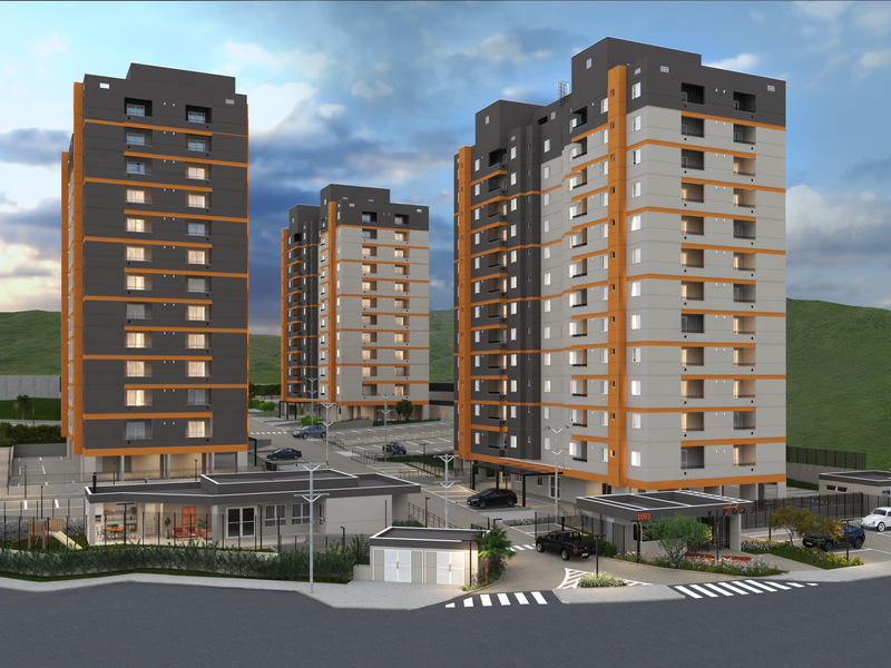 Apartamento com 53 m² e 2 Dormitórios no Residencial Vigore Colônia Avenida Nami Azem Jundiaí - 