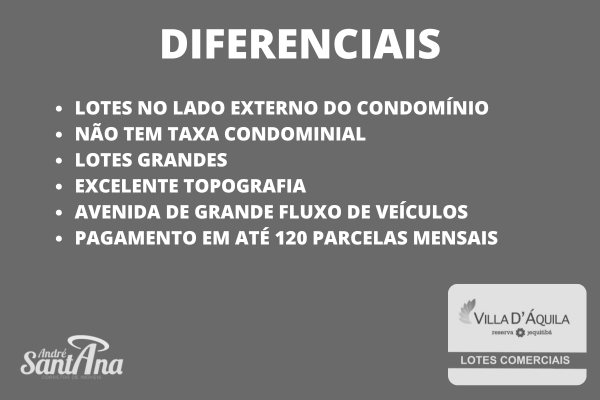 Terreno comercial &agrave; venda | 387 m&sup2; | R$ 465.784,00 | Villa D&acute;&Aacute;quila | Piracicaba/SP  Piracicaba - Diferenciais