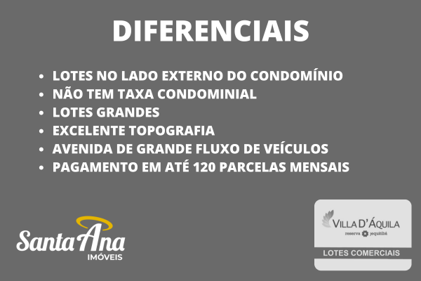 Terreno comercial à venda | 387 m² | R$ 465.784,00 | Villa D´Áquila | Piracicaba/SP - Piracicaba - Diferenciais