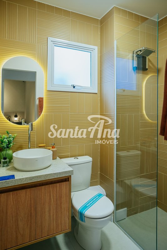 Apartamento à venda | 2 dormitórios | 43 m² | R$ 209.900 | Campestre | Piracicaba/SP Estrada Francisco Fillet Piracicaba - Banheiro