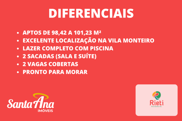 Residencial Rieti | Piracicaba Rua Regente Feijó Piracicaba - Diferenciais