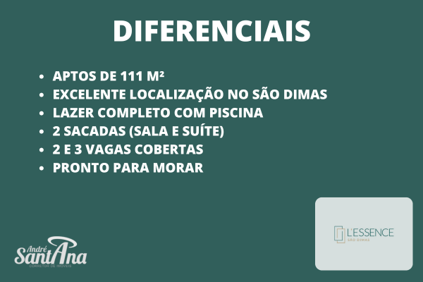 L&acute;Essence S&atilde;o Dimas | Piracicaba Rua Dona Eugênia Piracicaba - Diferenciais