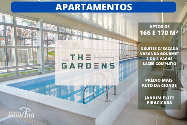 Apartamento &agrave; venda | 3 su&iacute;tes | 166,52 m&sup2; | R$ 1.795.467 | S&atilde;o Dimas | Piracicaba/SP  Piracicaba - The Gardens