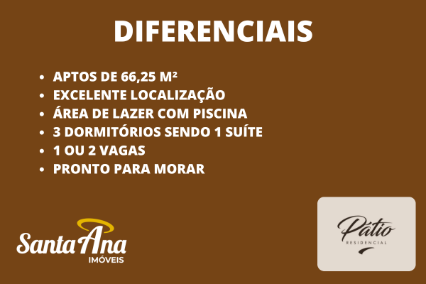 Apartamento à venda | 3 dormitórios | 66 m² | R$ 285.000 | Santa Cecília | Piracicaba/SP  Piracicaba - Diferenciais
