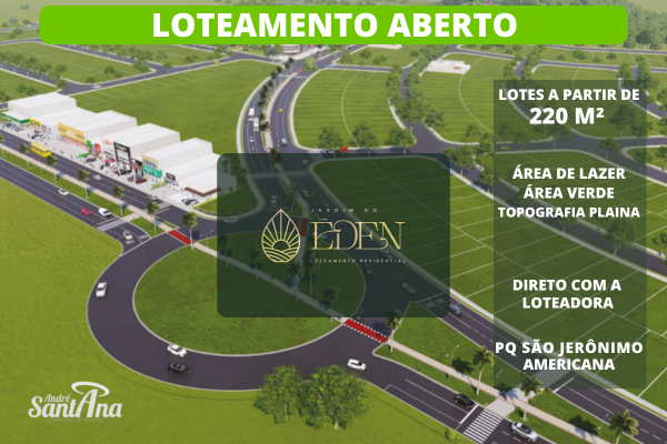 Terreno residencial &agrave; venda | 220 m&sup2; | R$ 161.826 | Jardim do &Eacute;den | Americana/SP  Americana - Jardim do Éden | Americana