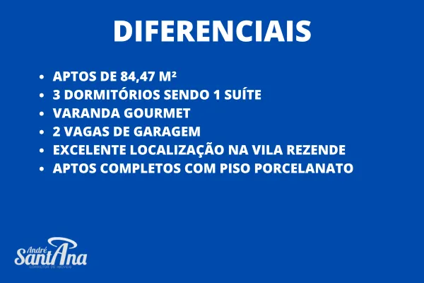 Apartamento &agrave; venda | 3 dormit&oacute;rios | 84 m&sup2; | R$ 546.683 | Vila Rezende | Piracicaba/SP Rua João Batista de Castro Piracicaba - 