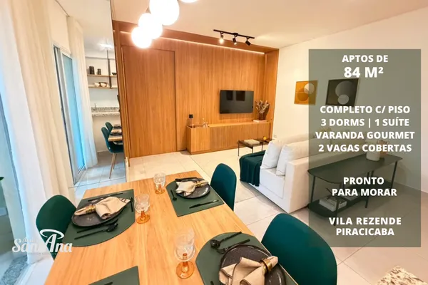 Apartamento &agrave; venda | 3 dormit&oacute;rios | 84 m&sup2; | R$ 546.683 | Vila Rezende | Piracicaba/SP Rua João Batista de Castro Piracicaba - 