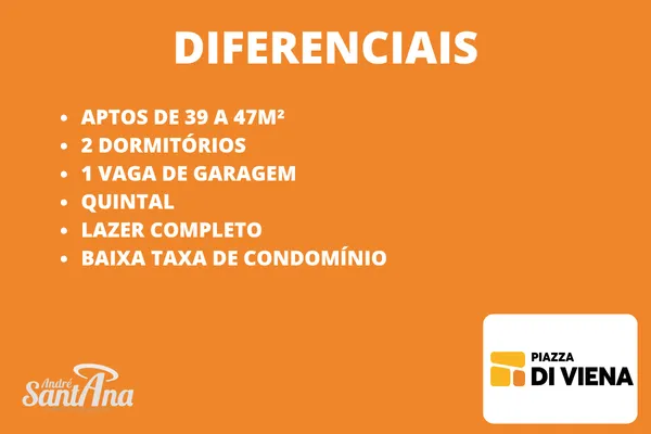 Apartamento &agrave; venda | 2 dormit&oacute;rios | 42 m&sup2; | R$ 263.000 | Jardim Diamante | Piracicaba/SP  Piracicaba - 