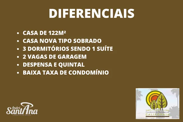 Casa &agrave; venda em condom&iacute;nio | 122 m&sup2; | R$ 590.000 | Jardim Calif&oacute;rnia | Piracicaba/SP  Piracicaba - 
